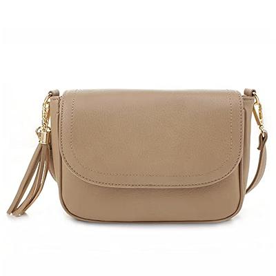 Aspinal of London Smooth Leather London Phone Case Crossbody Pouch, Soft  Taupe
