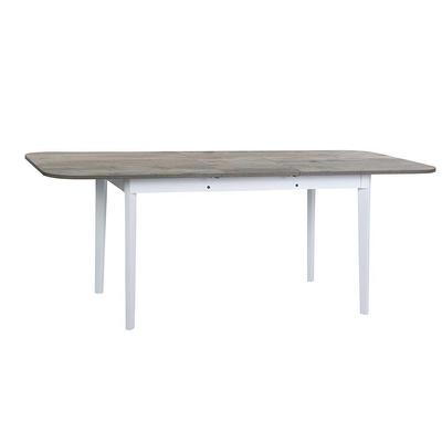 Homy Casa 43.3 in. White Rectangular MDF Table Top Solid Beech Wood Legs Dining Table(Seat 4)