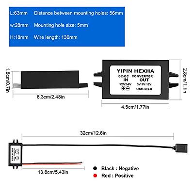 10 pièces 20W DC-DC 3.3-5V à 5V-12V convertisseur Boost Module USB QC3.0/