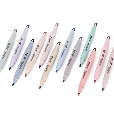 Clear View Tip Highlighter Dual Tips Marker Pen Macaron Color