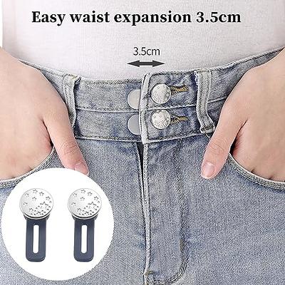 Sarkoyar Adjustable Metal Buttons for Dress Pants Retractable Waistband  Button Extenders Jeans Easy Solution Expanding Waistbands Without C - Yahoo  Shopping