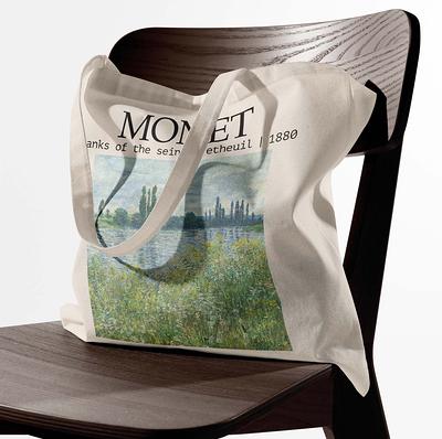 Claude Monet Tote Bag Aesthetic Tote Bag Dark Academia 