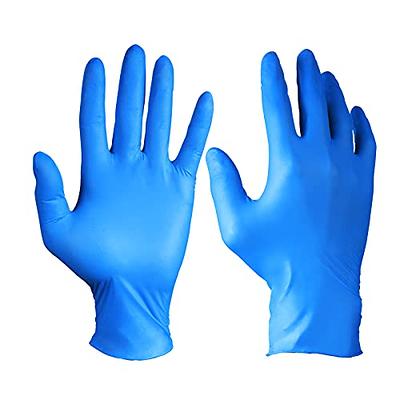 Salon World Safety Black Nitrile Disposable Gloves 3 Boxes of 100 Size Medium 50 Mil - Latex Free Textured Food Safe