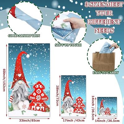 Christmas Kitchen Towels Set of 4 Snowflake Blue Dish Towels