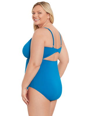 Time and Tru Women's and Women's Plus Size O Ring One Piece Swimsuit -  Yahoo Shopping