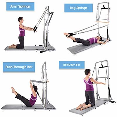 AeroPilates Precision Cadillac Studio Tower | Four Free Online  Expert-Guided Workouts Included | Stream From Any Device, Gray