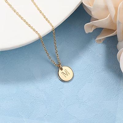 14K Gold Stacked Initial Custom Necklace - Gold – 18K Gold Plated