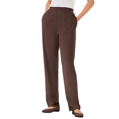 Plus Size Women's Elastic-Waist Soft Knit Pant by Woman Within in New Khaki  (Size 28 WP) - Yahoo Shopping