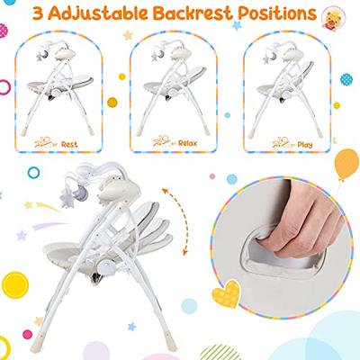 Electric Baby Swing for Infants, Baby Portable Swing with Intelligent Music  Vibration Box, Load Resistance: 6-25 lb, Applicable Object: 0-9 Months for