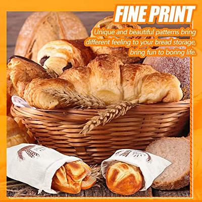 20 Pcs Linen Bread Bag Reusable Homemade Bread Container