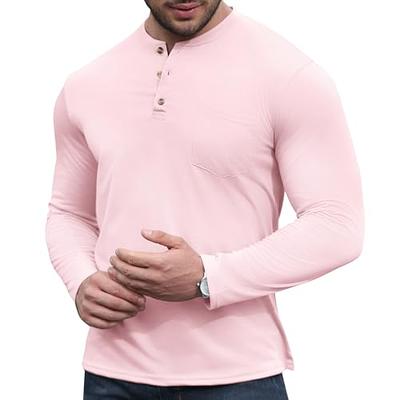 Essentials Men's Slim-Fit Long-Sleeve Henley Shirt
