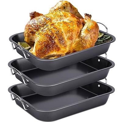 Granitestone 2 Pack Nonstick 10.5” Grill Pan/Flat Griddle Pan for Stovetop  with 3x Coated Surface