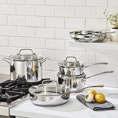 Cuisinart Triple Ply 12 Piece Cookware Set Silver - Office Depot