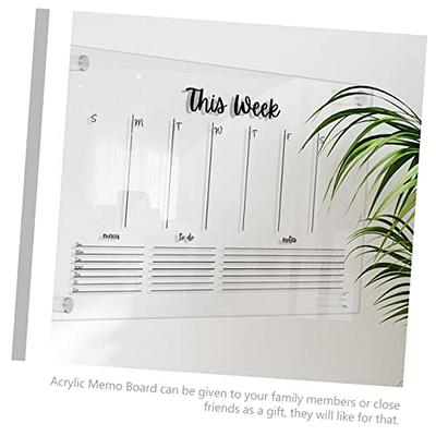 NUOBESTY 1 Set Weekly Planner Board Block Calendar for Desk Whiteboard  Calendar Desktop Calendar Meal Planner for Fridge Chalkboard Calendar for  Wall Clear Memo Board Table Board Household - Yahoo Shopping