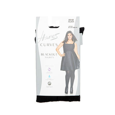 Plus Size Hanes(R) Curves Blackout Tights - Yahoo Shopping
