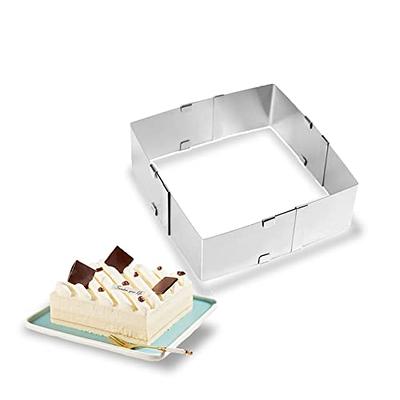 Square Cake Mold Ring, Adjustable Stainless Steel Shaped Mousse Cake Cutter Baking  Mold Pastry Baking Tool 