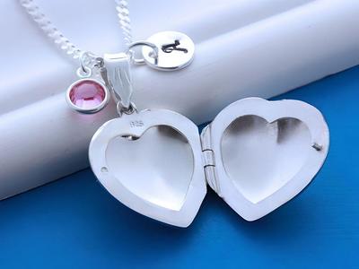 Heart Initials Locket Necklace by Shutterfly