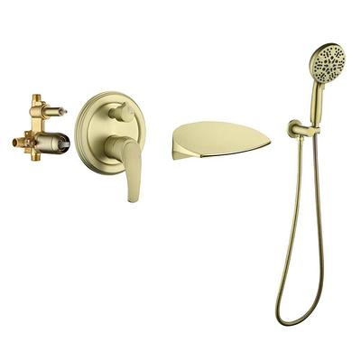 Zalerock 2 IN 1 Single-Handle 5-Spray Shower Faucet with 4.7 in