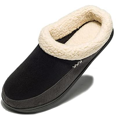  FamilyFairy Women's Fluffy Faux Fur Slippers Comfy Open Toe  Two Band Slides with Fleece Lining and Rubber Sole | Slippers