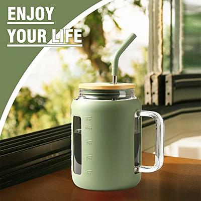 Meoky 32 oz Tumbler with Handle, Insulated Tumbler with Lid and