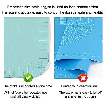 Large Silicone Pastry Mats Non Stick Baking Mat BPA Free Food Grade  Non-Slip Silicone Baking Mat in Blue 