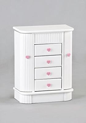 Traditional Large White Jewelry Box 5119-WT - The Home Depot