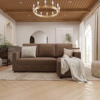 Two Seater Modular Sectional Sofa Linen Fabric Sofa Couch with Ottoman,  Seat Cushion and Back Cushion Removable and Washable - Yahoo Shopping