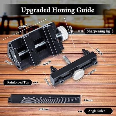 Honing Guide and Angle Tool Set - Chisel Sharpening Jig & Knife Sharpener  Angle Tool Kit for Knives and Wood Chisels