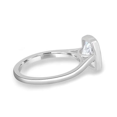 Jelafu Sterling Silver Moissanite Ring for Women 3CT Moissanite