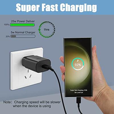 Galaxy S24 S23 S22 USB C Charger Block 25W PD Super Fast Charger Type C  Plug Wall Adapter Quick Charging for Samsung Galaxy S24/S23/S22/S21/S20/ Z