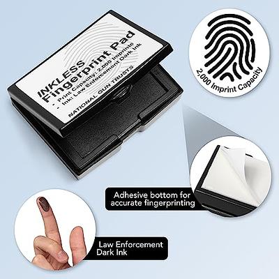 Stamp Pad - Black Red Blue Ink - Refillable Fingerprint ink pad