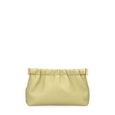 Soft Symmetria Clutch / Yellow Leather Clutch Bag / Large 