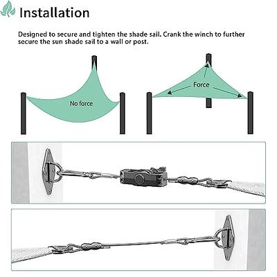 SunnyRoyal Sun Shade Sail Hardware Kit with Tension Wire Rope 18' for  Triangle Sun Shade Cloth Installation Kit Accessary Set for Garden Outdoors  - Yahoo Shopping