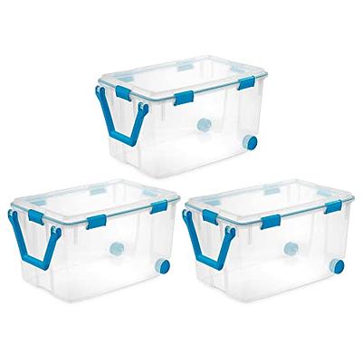 Sterilite 16428012 Storage Box with White Lid, 16 qt (Pack of 12)