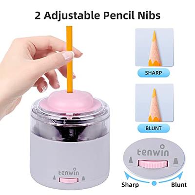 Pencil Sharpener Electric Pencil Sharpeners, Portable Pencil Sharpener Kids, Blade to Fast Sharpen, Suitable for No.2/Colored Pencils(6-8mm)/School