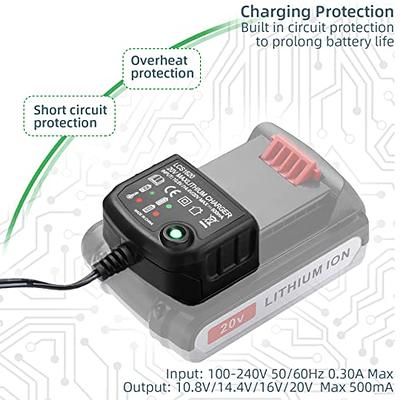 20V MAX* Lithium Battery Charger, 2 Amp | BLACK+DECKER