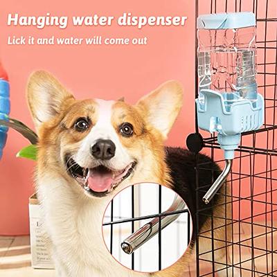  Hanging No Drip Pet Water Bottles Drinking Top-fill Feeder  Healthy Dispenser with Hook Automatic Puppy Dog Small Animal Cage Water Feed  : Pet Supplies