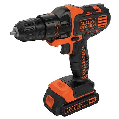 BLACK+DECKER 20-Volt MAX* Lithium-Ion Cordless Drill With 2 Batteries 