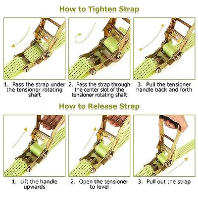 2 Pack 2 Inch Ratchet Straps Heavy Duty 20ft Tie Down Straps Ratchet with  Double J Hook, 8000 LBS Break Strength, Cargo Ratchet Straps for Truck,  Trailers, Motorcycles, Kayaks, Car Roof - Yahoo Shopping