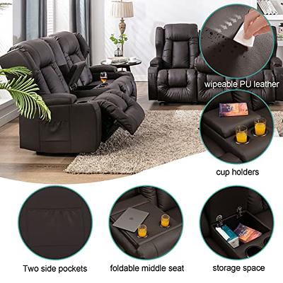 Oqqoee Loveseat Recliner Faux Leather