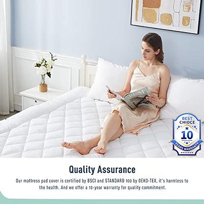 Waterproof Breathable Mattress Protector, Queen Noiseless Premium Smooth  Mattress Cover, Deep Pocket Fit Up to 21 Inches, Soft Washable Bed Cover