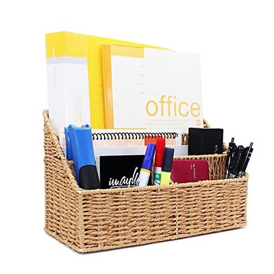  File Organizer for Desk Mail Organizer Countertop, Wood  Detachable 4 Slots Mail Sorter Letter Holder, Desktop Accessories Organizer  Office Supplies Organzier for Letter Mail Folder Bill Document ipad :  Office Products