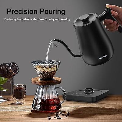 Ulcreigo Gooseneck Electric Kettle Temperature Control with 5 Variable  Presets, Pour Over Coffee & Tea Kettle, 304 Stainless Steel Hot Water Boiler  Heater Kettle for Boiling Water (Black) - Yahoo Shopping