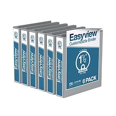 Enday 3-Inch Slant-D Ring View Binder with 2 Pockets, Gray