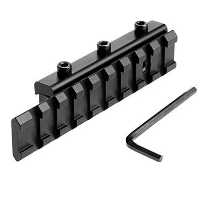 LONSEL Dovetail to Picatinny Rail Adapter 11mm Dovetail to 21mm Picatinny/Weaver  Rail Convert Mount - Low Profile Scope Riser Rail Adaptor - Base Mount 3/8  to 7/8 Converter 2 PACK