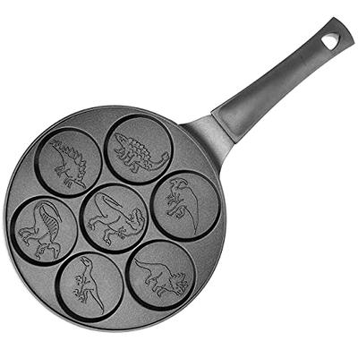 Dino Mini Pancake Pan - Make 7 Unique Flapjack Dinosaurs, Nonstick Pan Cake  Maker Griddle for Jurassic Fun & Easy Cleanup, Great for Family Breakfast