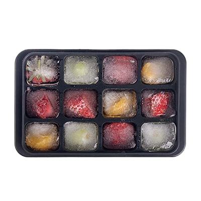 Silicone Ice Cube Trays with Lid for Freezer 3 Pack, Annaklin 12
