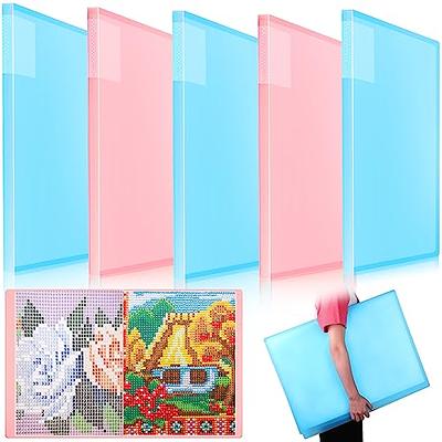  MEGREZ A3 40 Pages Diamond Painting Storage Book, Large  Portfolio Folder for Artwork, Report Sheet, Art Painting Storage Book with  Clear Sleeves, Blue : Arts, Crafts & Sewing