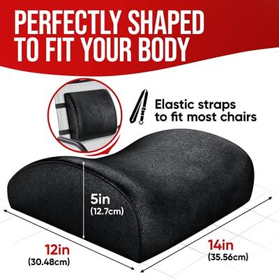  Lumbar Support Pillow, Agokud Back Pillow for Office Chair and  Car Seat, Memory Foam Back Support Pillow for Lower Back Pain Relief,  Adjustable Lumbar Pillow for Sleeping, Rest : Home 
