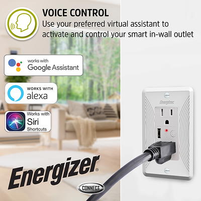 ProMounts 2 Outlet, 2 USB-A Smart Plug, Smart Home Wifi Outlet, Remote App  Control 